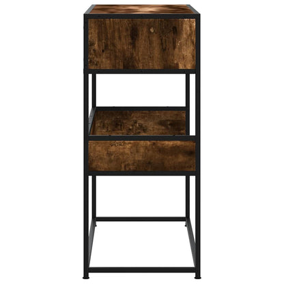 Console Table Smoked Oak 90x35x80 cm Engineered Wood