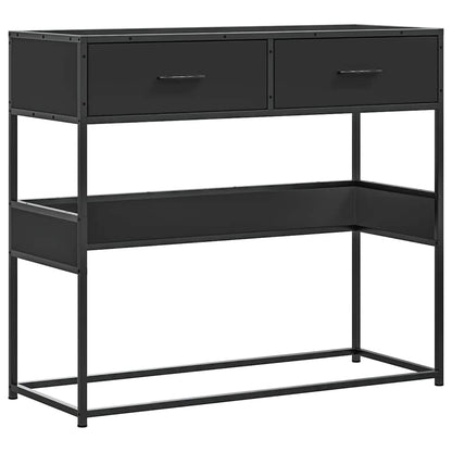 Console Table Black 90x35x80 cm Engineered Wood