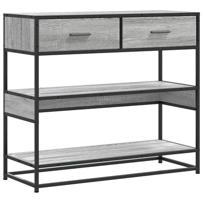 Console Table Grey Sonoma 90x35x80 cm Engineered Wood