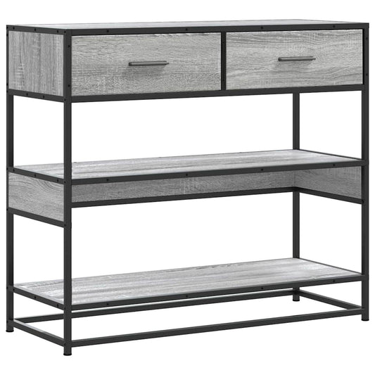Console Table Grey Sonoma 90x35x80 cm Engineered Wood