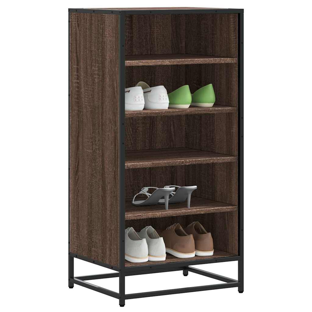 Shoe Rack Brown Oak 48x38x97.5 cm Engineered Wood