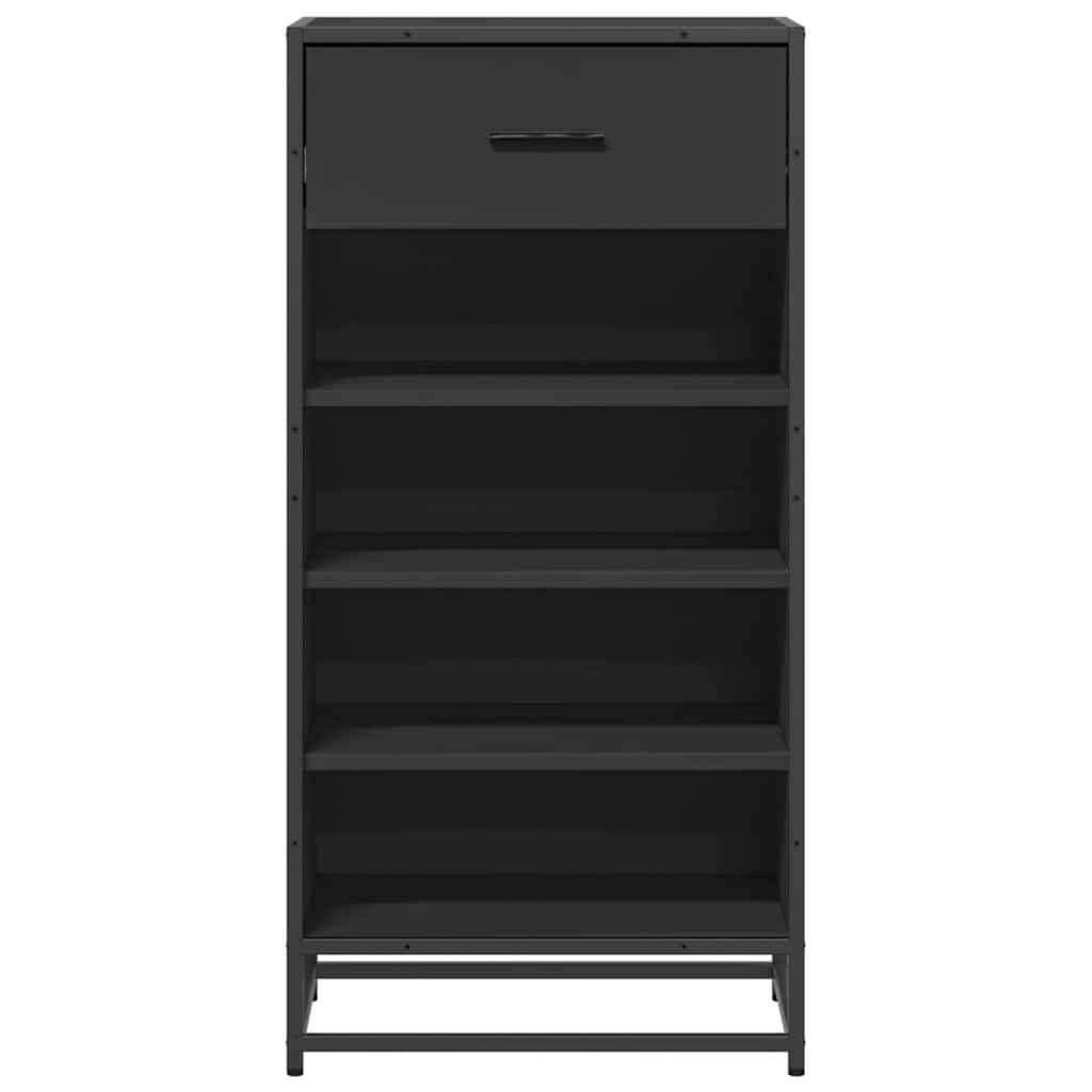 Shoe Rack Black 48x38x97.5 cm Engineered Wood