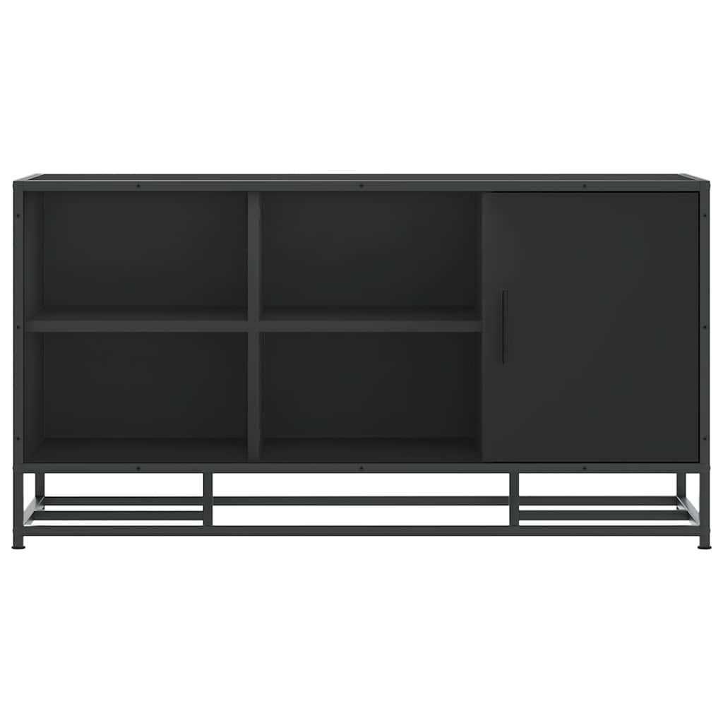 Shoe Bench Black 100x40x53.5 cm Engineered Wood and Metal