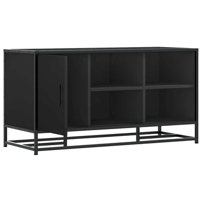 Shoe Bench Black 100x40x53.5 cm Engineered Wood and Metal