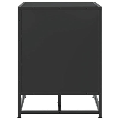 Shoe Bench Black 100x40x53.5 cm Engineered Wood and Metal