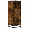 Bathroom Cabinet Smoked Oak 35x37.5x100 cm Engineered Wood