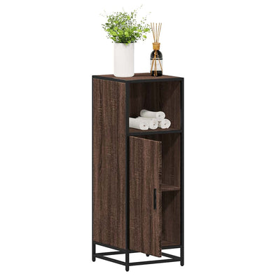 Bathroom Cabinet Brown Oak 35x37.5x100 cm Engineered Wood