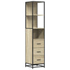 Bathroom Cabinet Sonoma Oak 35x37.5x166 cm Engineered Wood