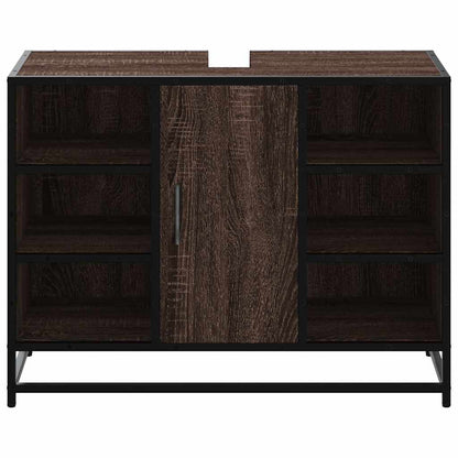 Bathroom Sink Cabinet Brown Oak 80x33x60 cm Engineered Wood