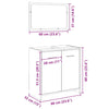 2 Piece Bathroom Furniture Set Sonoma Oak Engineered Wood
