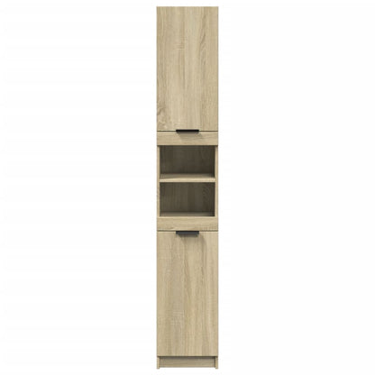Bathroom Cabinet Sonoma Oak 32x34x188.5 cm Engineered Wood