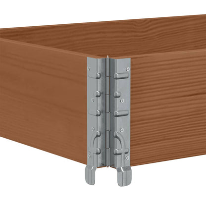 Pallet Collars 3 pcs Brown 150x50 cm Solid Wood Pine