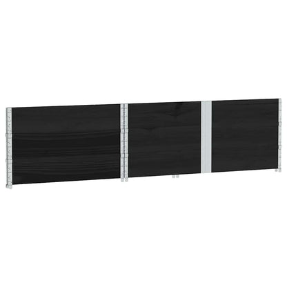 Pallet Collars 3 pcs Black 150x100 cm Solid Wood Pine