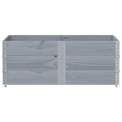 Pallet Collars 3 pcs Grey 150x100 cm Solid Wood Pine