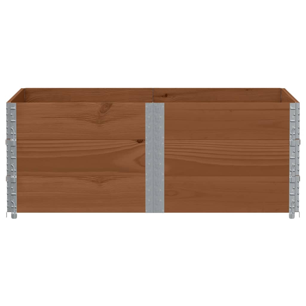 Pallet Collars 3 pcs Brown 150x100 cm Solid Wood Pine
