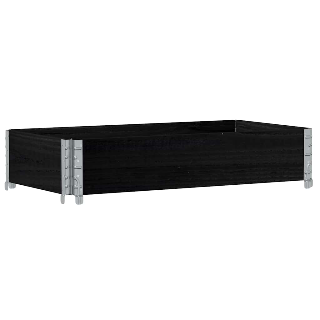 Garden Planter Black 100x50 cm Solid Wood Pine