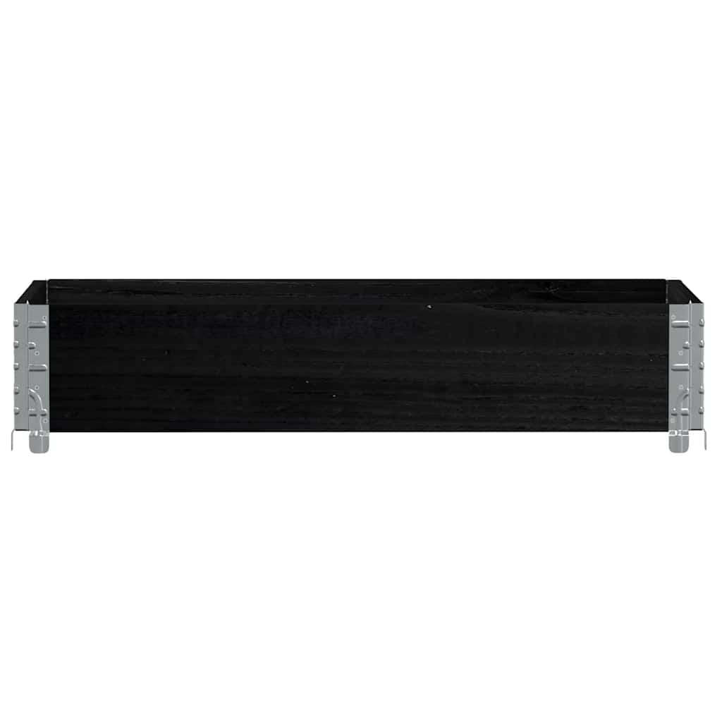 Garden Planter Black 100x50 cm Solid Wood Pine