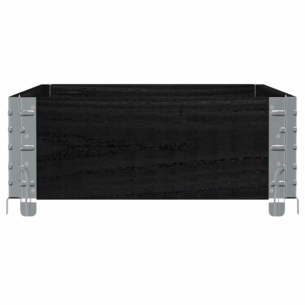 Garden Planter Black 100x50 cm Solid Wood Pine