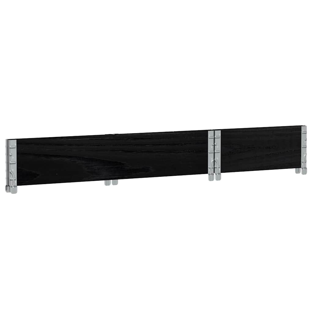 Garden Planter Black 100x50 cm Solid Wood Pine