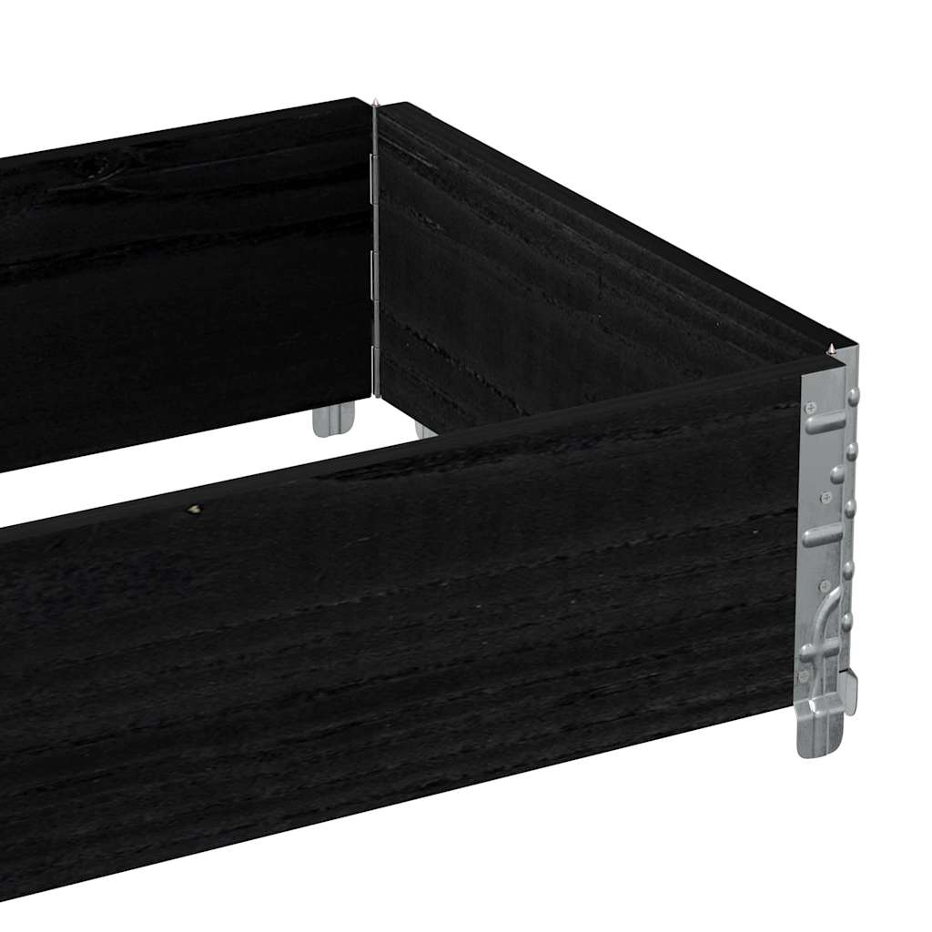 Garden Planter Black 100x50 cm Solid Wood Pine