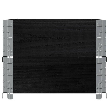 Garden Planter Black 100x50 cm Solid Wood Pine