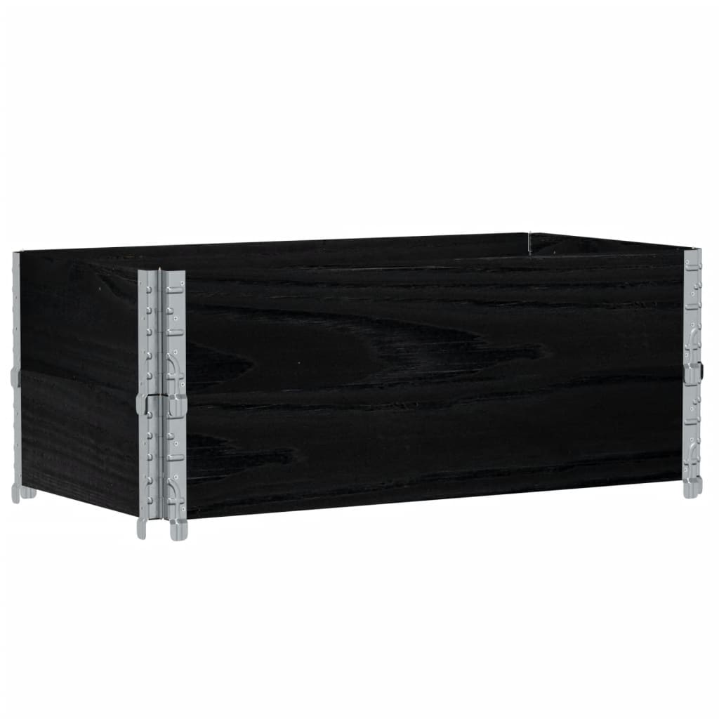 Garden Planter Black 100x50 cm Solid Wood Pine