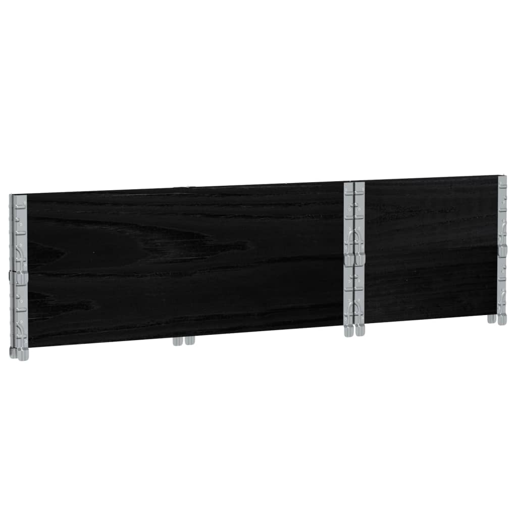 Garden Planter Black 100x50 cm Solid Wood Pine