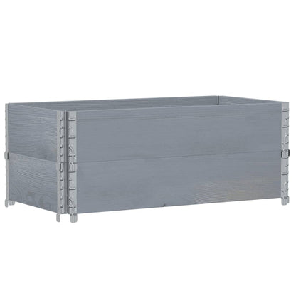 Garden Planter Grey 100x50 cm Solid Wood Pine