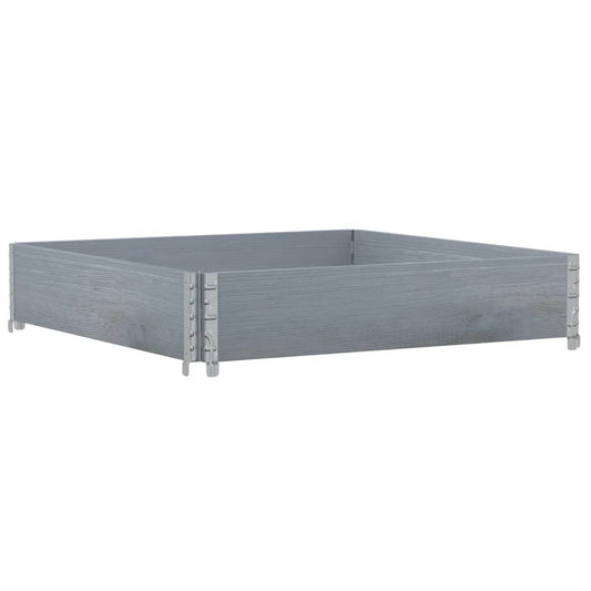 Garden Planter Grey 100x100 cm Solid Wood Pine