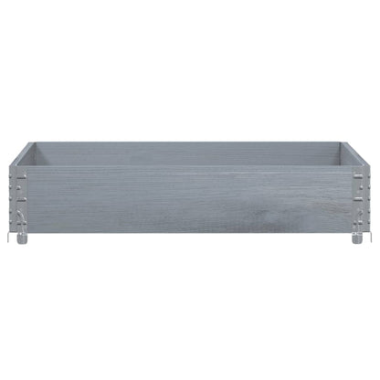 Garden Planter Grey 100x100 cm Solid Wood Pine