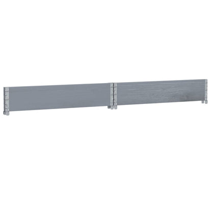 Garden Planter Grey 100x100 cm Solid Wood Pine