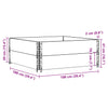 Garden Planter 100x100 cm Solid Wood Pine