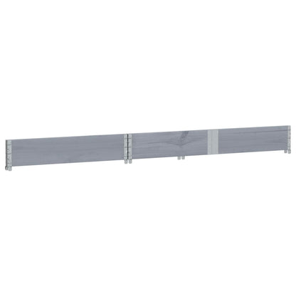 Garden Planter Grey 150x50 cm Solid Wood Pine
