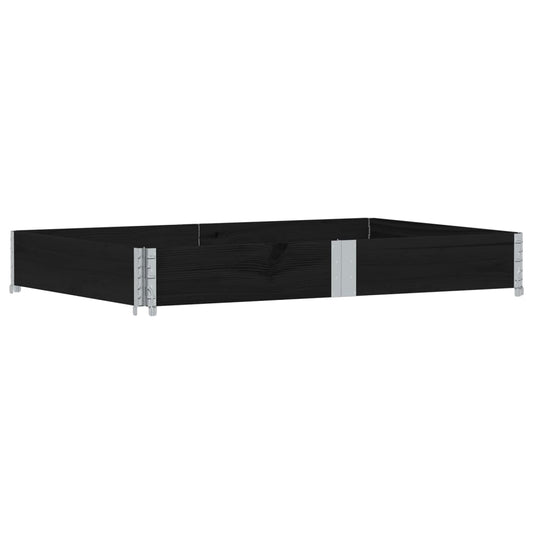 Garden Planter Black 150x100 cm Solid Wood Pine
