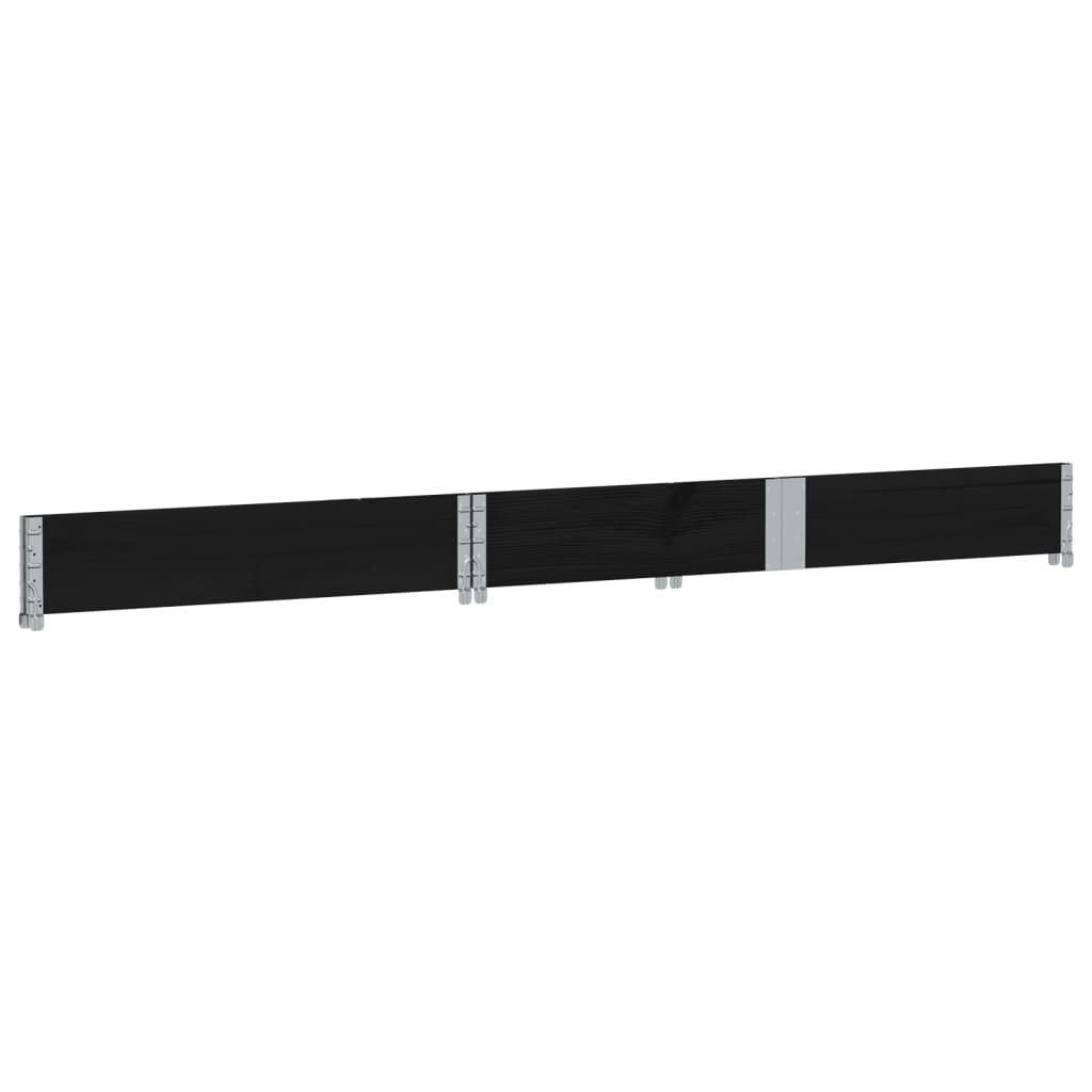 Garden Planter Black 150x100 cm Solid Wood Pine
