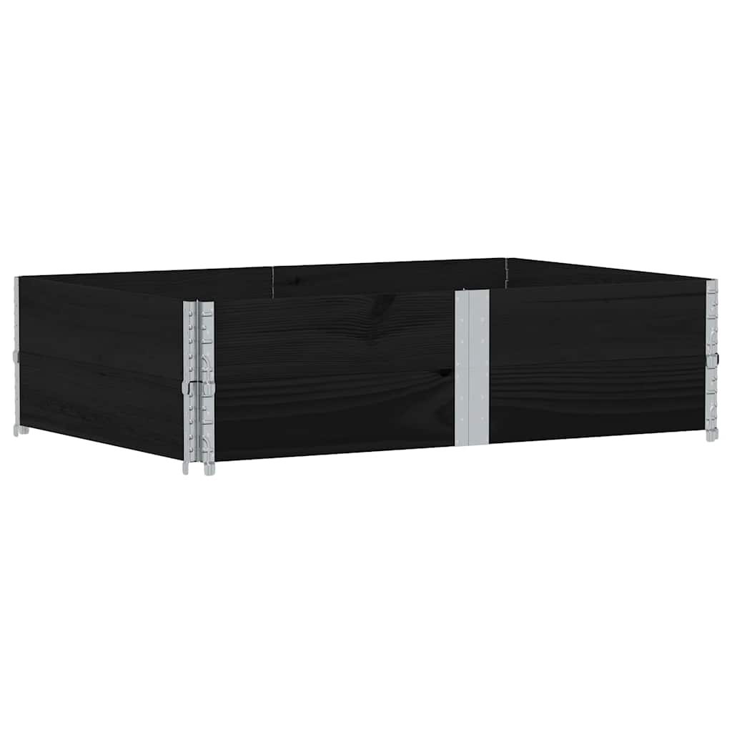 Garden Planter Black 150x100 cm Solid Wood Pine