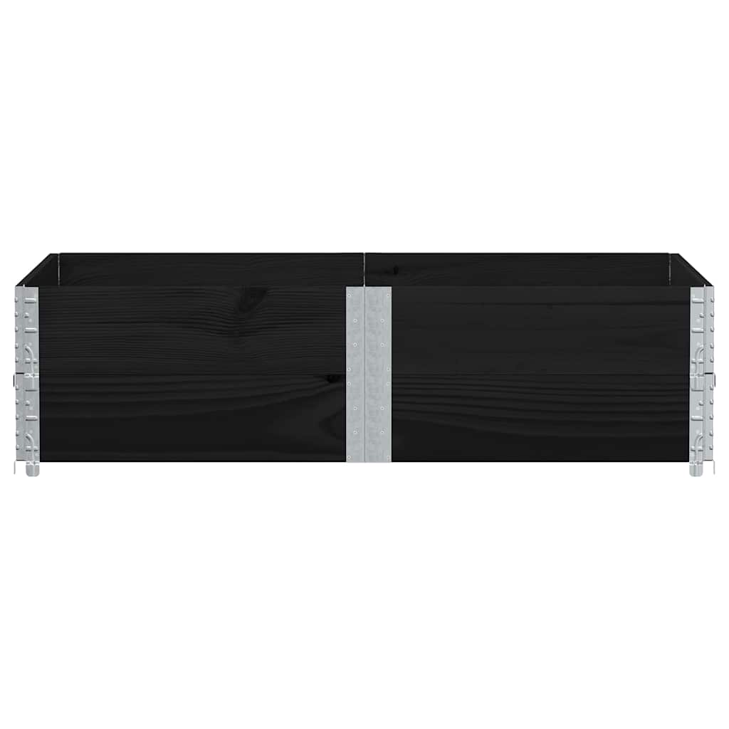 Garden Planter Black 150x100 cm Solid Wood Pine