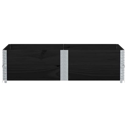 Garden Planter Black 150x100 cm Solid Wood Pine