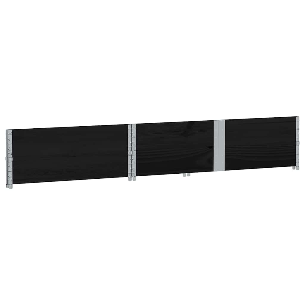 Garden Planter Black 150x100 cm Solid Wood Pine