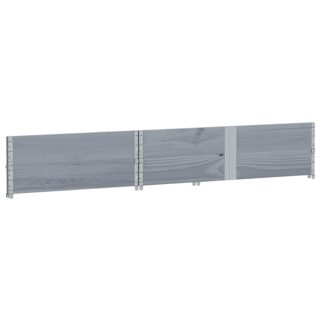 Garden Planter Grey 150x100 cm Solid Wood Pine