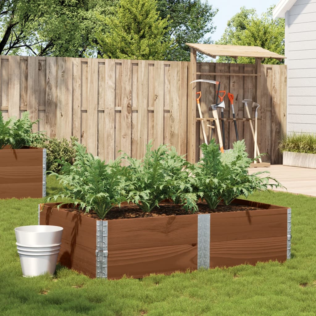 Garden Planter Brown 150x100 cm Solid Wood Pine