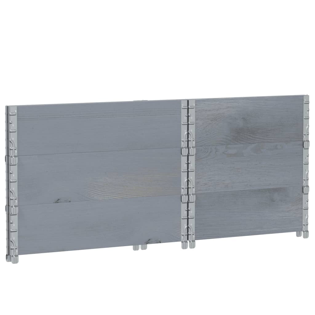 Garden Planter Grey 80x60 cm Solid Wood Pine