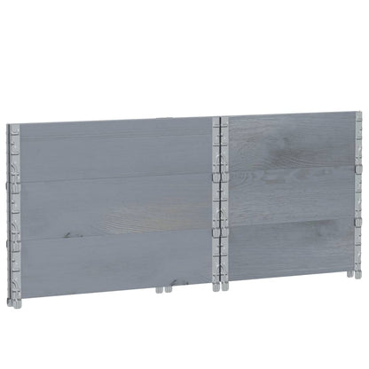 Garden Planter Grey 80x60 cm Solid Wood Pine
