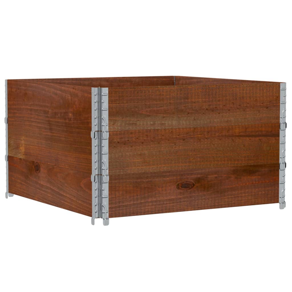 Garden Planter Brown 100x100 cm Solid Wood Pine