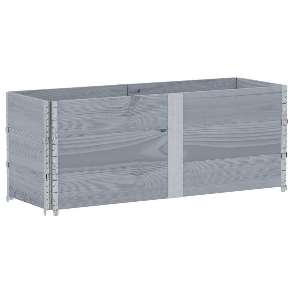 Garden Planter Grey 150x50 cm Solid Wood Pine
