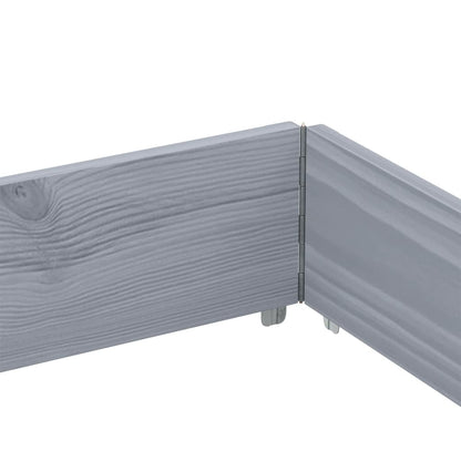 Garden Planter Grey 150x100 cm Solid Wood Pine