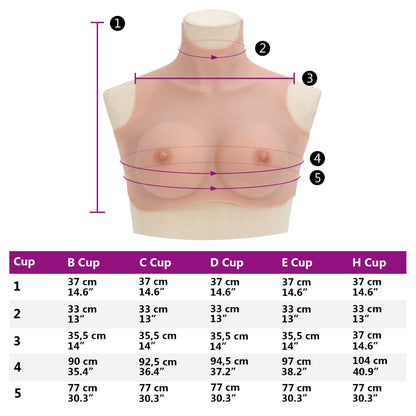 Silicone Breastplate Natural D Cup