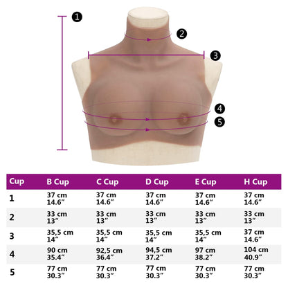 Silicone Breastplate Tan B Cup
