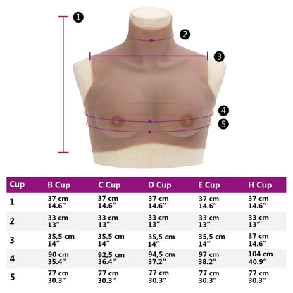 Silicone Breastplate Tan B Cup