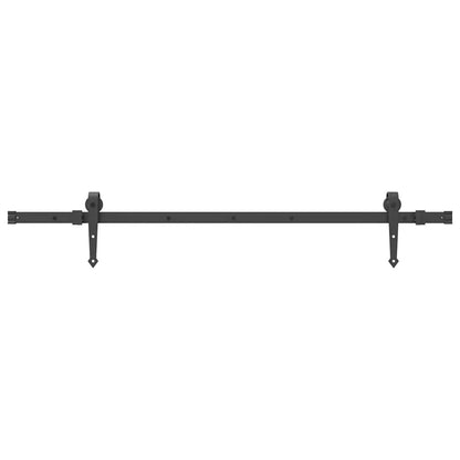Sliding Door Hardware Kit 152.5 cm Steel Black